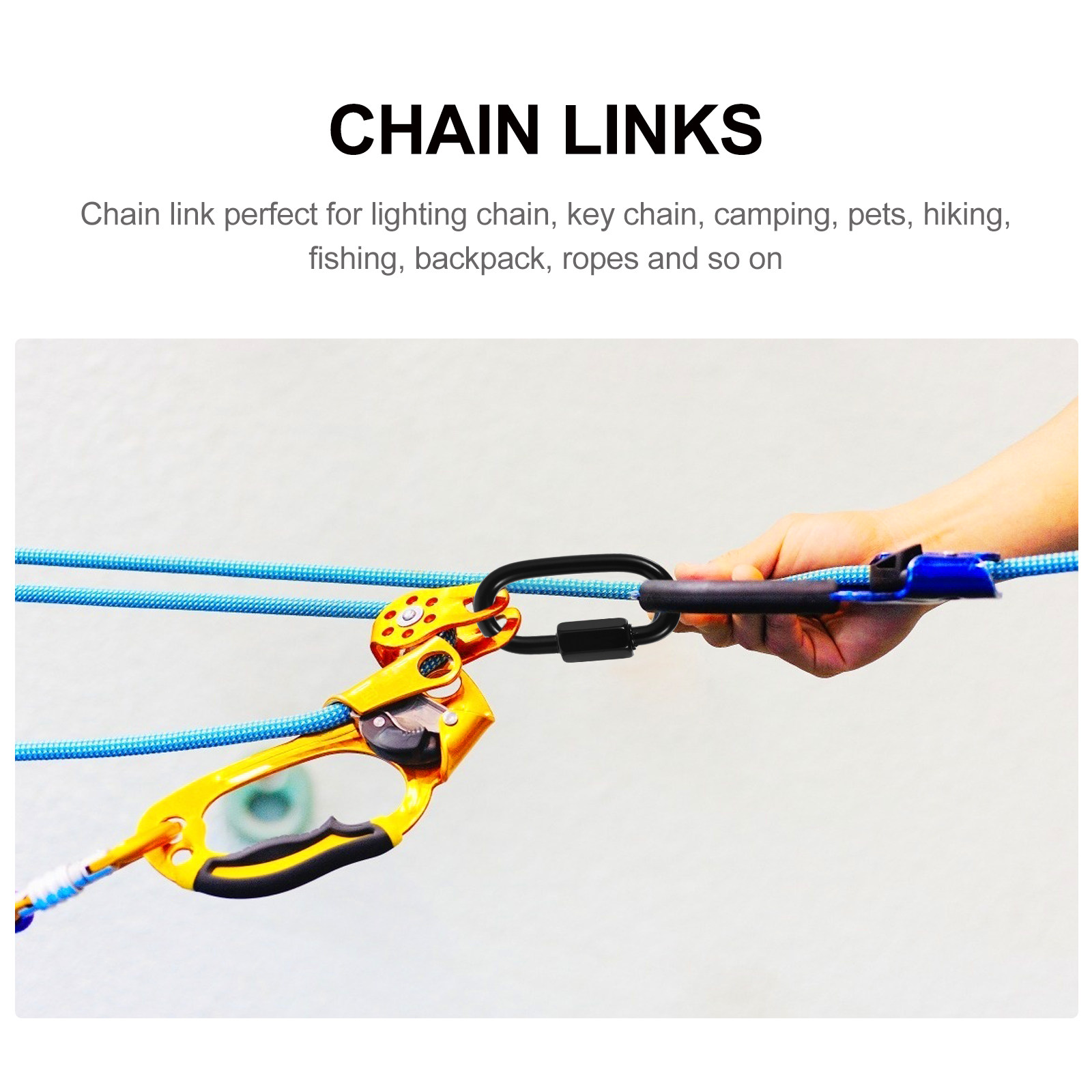8 sztuk – szybkozłączki do lin – Chain Quick Link recenzja i cena